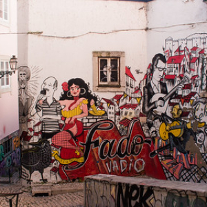 Barrio Alfama: Muro del fado, barrio donde se originó siendo Amalia Rodrigues icóno referente de este género portugués • <a style="font-size:0.8em;" href="http://www.flickr.com/photos/96122682@N08/37982793252/" target="_blank">View on Flickr</a>